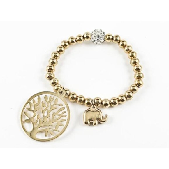 Beautiful Ball Beads Mix Dangling Charm Bracelet - Picture 1 of 1